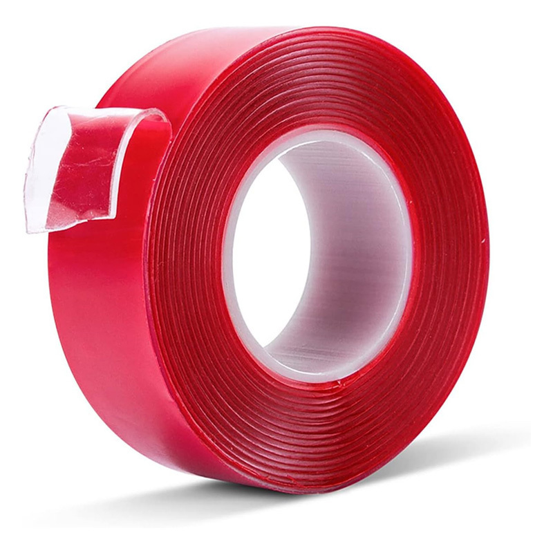 Removeable Foam Red Color Clear Side Outdoor Mounting 0.8mm acrylic double sided foam tape