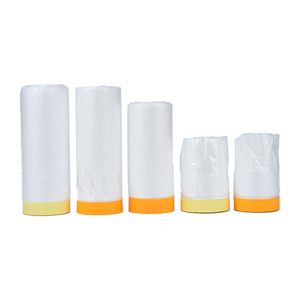 Paper Protective Film 1100Mm Drape Pre-Taped Customized Carpet Adhesive Protect Masking Plastic Tape