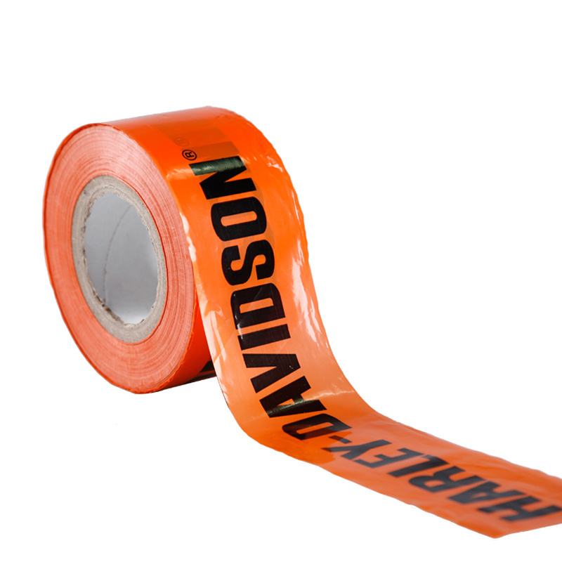 Yellow Roll Ground Detectable Metallic Custom Black Caution Warning Tape