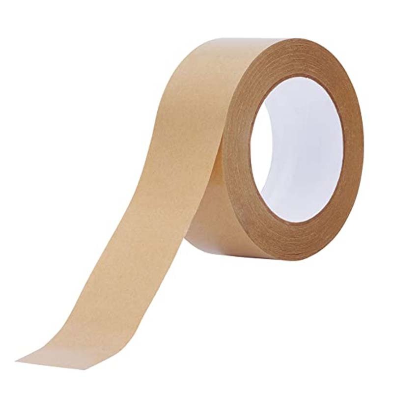 Paper Hot Melt Self Adhesive Packing Custom Craft Sticker 135MIC Brown Writable Kraft Tape