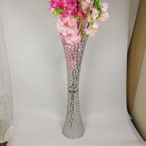 Luxury Wedding Table Centerpieces Crystal Candelabra Flower Stand Flower Base For Wedding Centerpieces Table Decoration