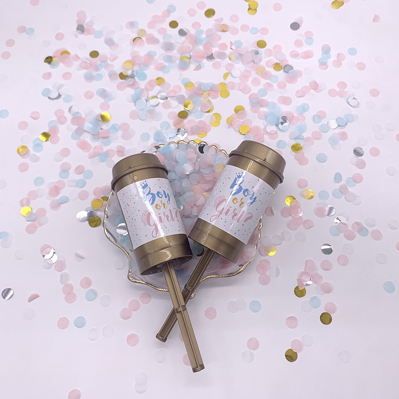 Fireworks Paper Gender Reveal Confetti Cannon Pink And Blue Gender Reveal Party Popper Confetti Cannon Decoration