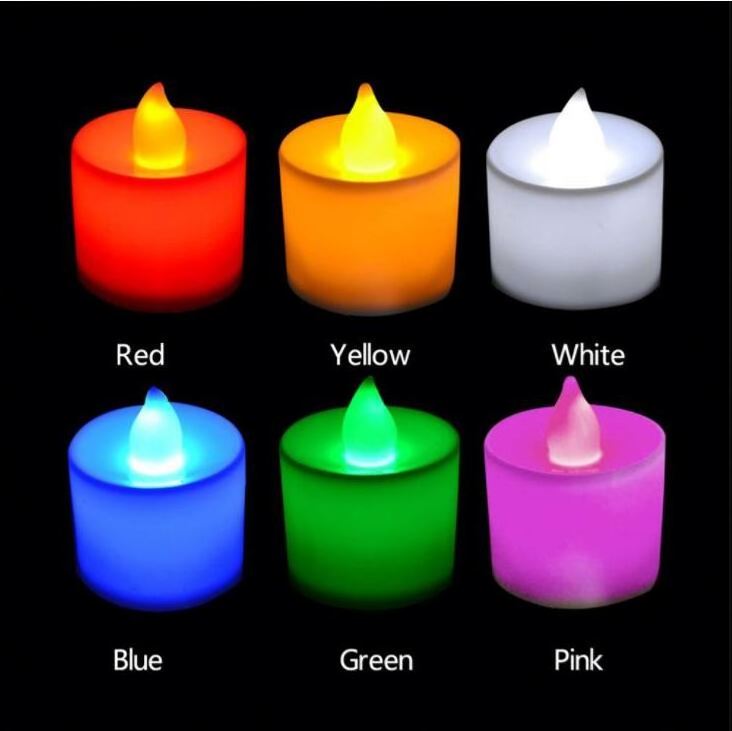 Creative LED Candle Multicolor Lamp Tea Light Colorful Flameless Light Home Wedding Birthday Party Decoration Festival