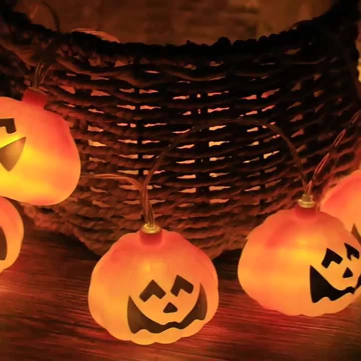 Hot Selling Products 2023 Plastic Halloween Night Lights LED Halloween Pumpkin String Light For Holiday Halloween Decoration