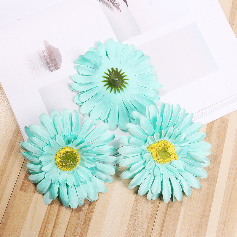 Huiran 10cm Artificial Daisy Flowers Head Gerbera Daisy Silk Flowers Heads Decoration for Wedding Decorations