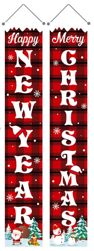 Christmas Decorations Red Merry Christmas Porch Sign Xmas Hanging for Home door Banner Ornaments New Year 2021 Navidad