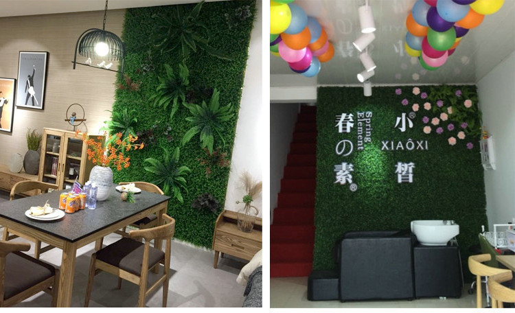 Artificial Grass Wall Panels Plastic Greenery Plant Wall Grass Artificial Grass Wall Backdrop For Home Restaurant Indoor Decor