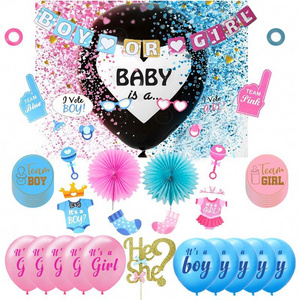 New Arrival Gender Reveal Party Supplies Balloon Smoke Bombs Pink and Blue Decorations Boy or Girl Gender Reveal Decorations