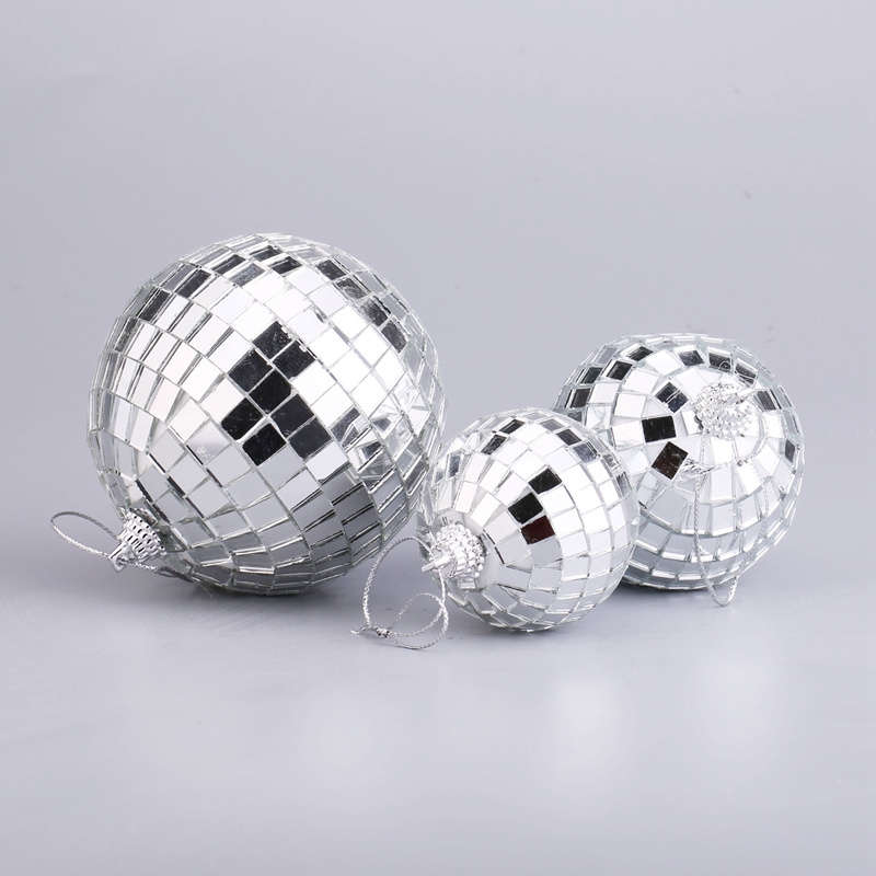 Hot sales Disco Mirror Reflective Disco Ball Christmas Tree Hanging Balls Ornaments Pendants For  Party Decor