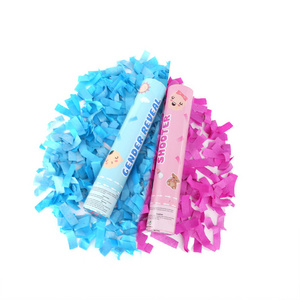 Pink And Blue Gender Reveal Confetti Cannon Popper Handheld Fireworks Paper Baby Gender Reveal Party Decoration