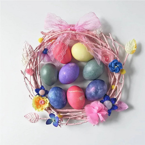 3*4CM DIY Easter Eggs with Paper Confetti Assorted Colors Transparent Plastic Egg Easter Basket Fillers Party Supplies