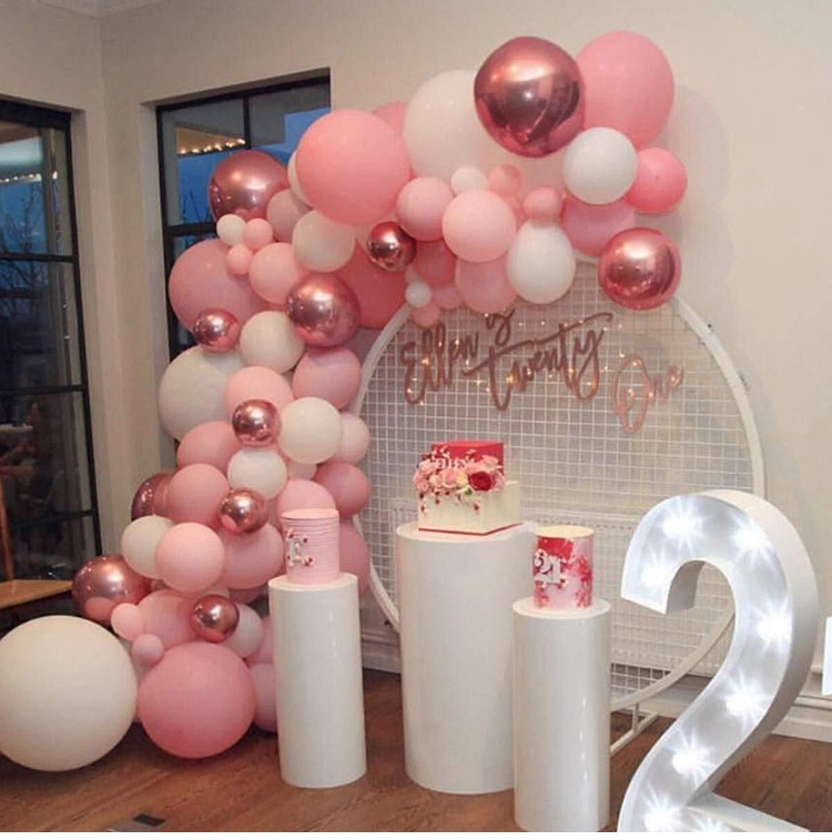 DIY Balloon Garland Kit Balloon Arch Party Supplies Decorations Pink  Rose Gold Confetti Balloons Golden Ballons