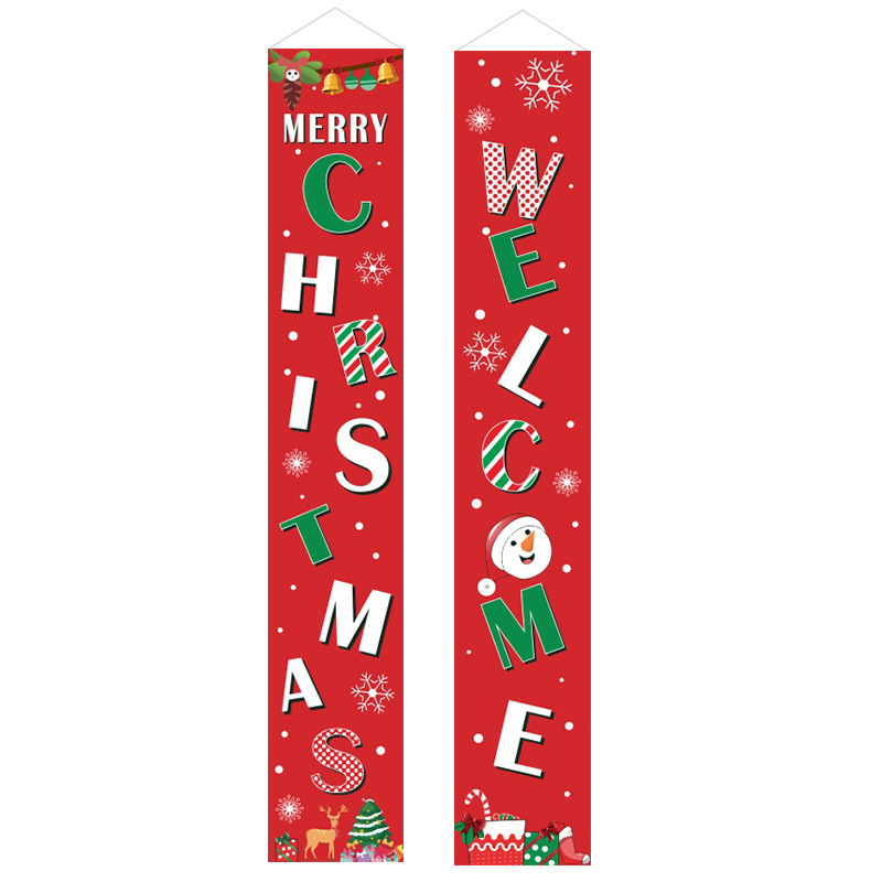 Christmas Decorations Red Merry Christmas Porch Sign Xmas Hanging for Home door Banner Ornaments New Year 2021 Navidad