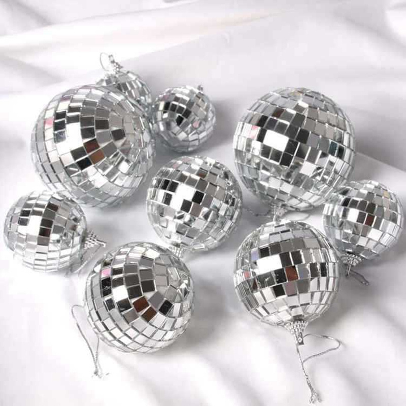 Hot sales Disco Mirror Reflective Disco Ball Christmas Tree Hanging Balls Ornaments Pendants For  Party Decor