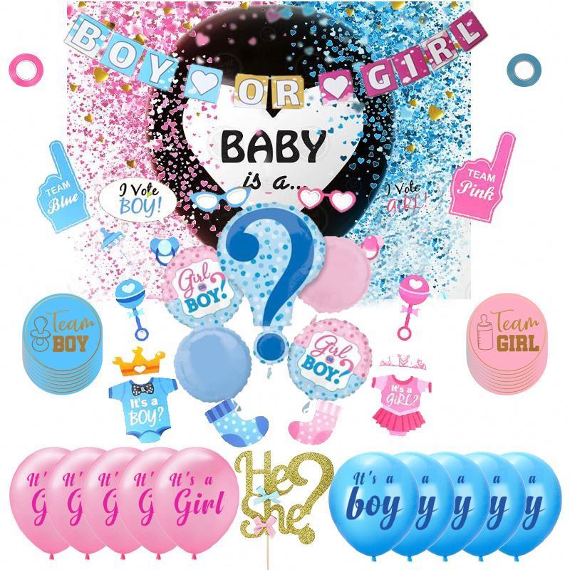 New Arrival Gender Reveal Party Supplies Balloon Smoke Bombs Pink and Blue Decorations Boy or Girl Gender Reveal Decorations