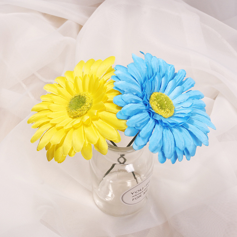 Huiran 10cm Artificial Daisy Flowers Head Gerbera Daisy Silk Flowers Heads Decoration for Wedding Decorations