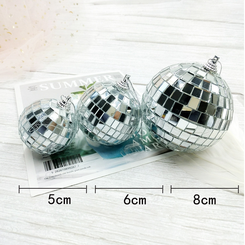 Hot sales Disco Mirror Reflective Disco Ball Christmas Tree Hanging Balls Ornaments Pendants For  Party Decor