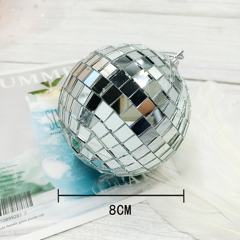 Hot sales Disco Mirror Reflective Disco Ball Christmas Tree Hanging Balls Ornaments Pendants For  Party Decor