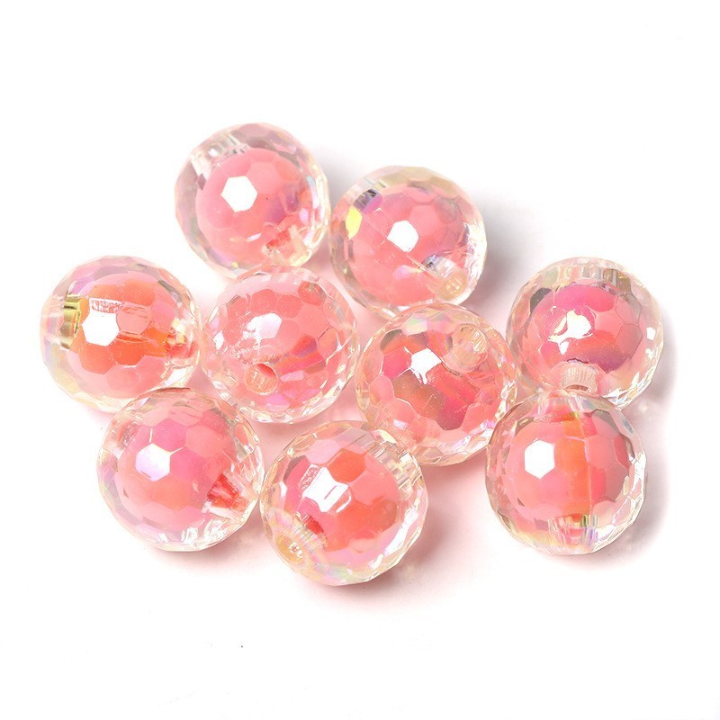 Mixed Color 200 pcs Acrylic Loose Beads Bulk 16mm Bubblegum Beads Round Chunky Pearl Beads For Bracelet Necklace Jewelry Making