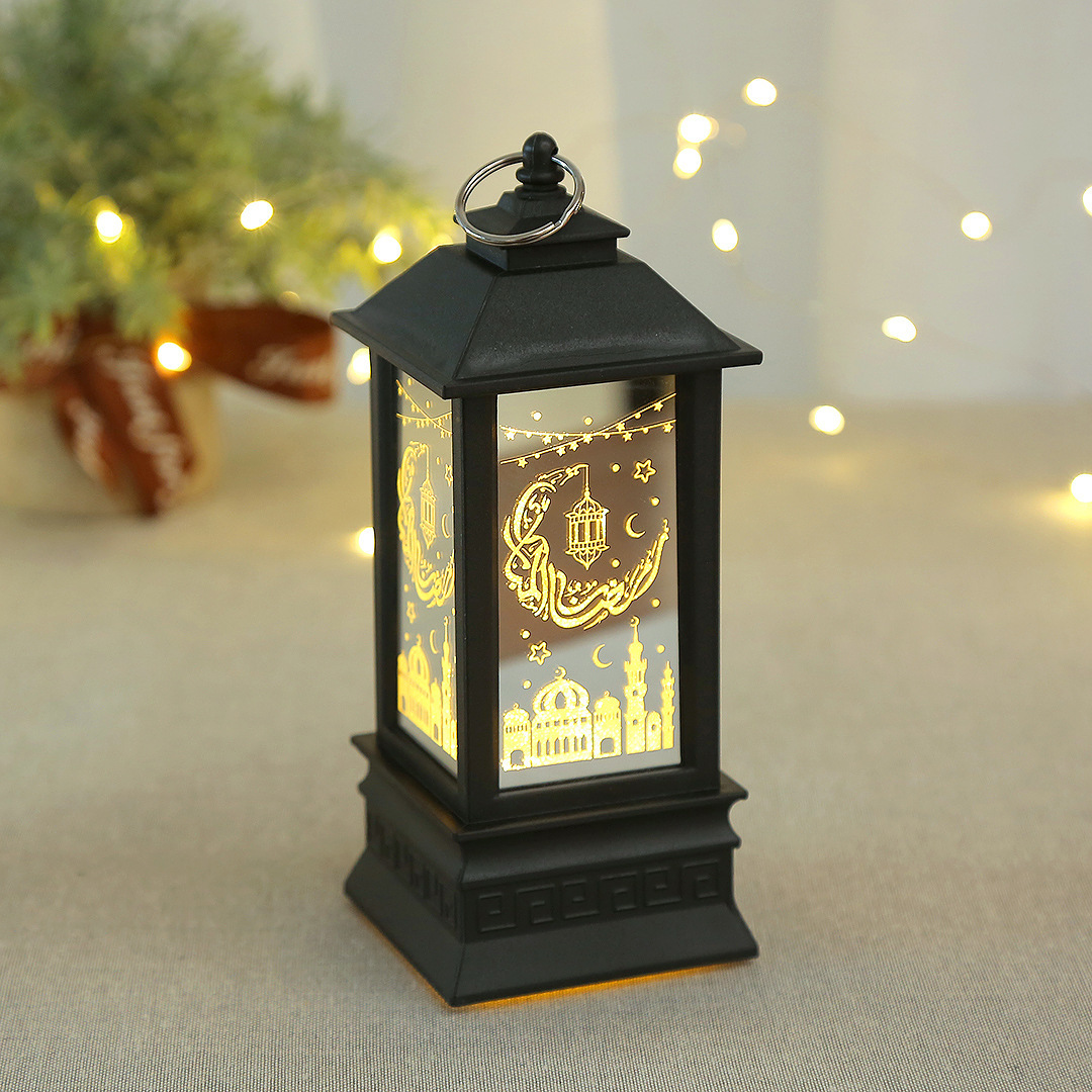 Muslim Lantern Ramadan Plastic LED Lanterns EID Mubarak Mini Lamps Muslim Lantern For Ramadan Decorations 2023