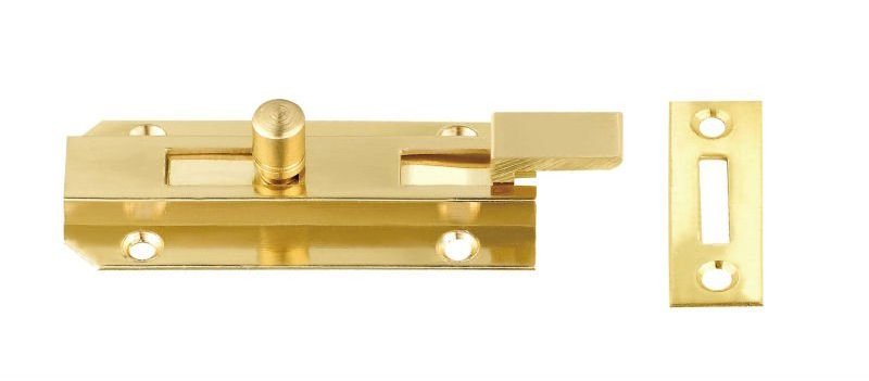 Brass flush door bolt