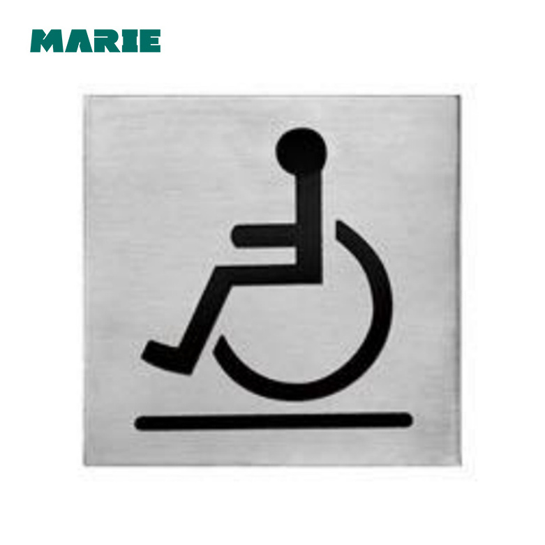 Washroom Metal Toilet Stainless Steel Sign Plated