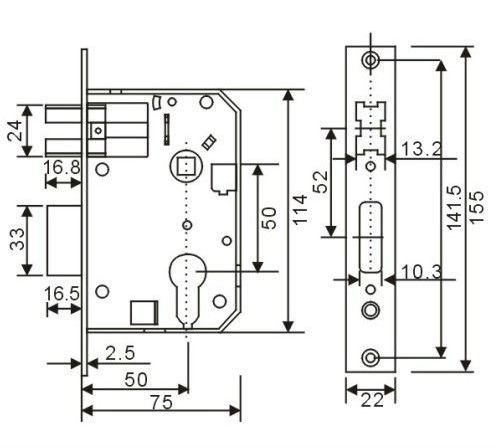 Mortise/Cylinder/Deadbolt Lock for Gate,Room Door mortise lock set