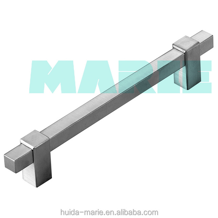 Furniture hardware stainless steel square tube pull handle