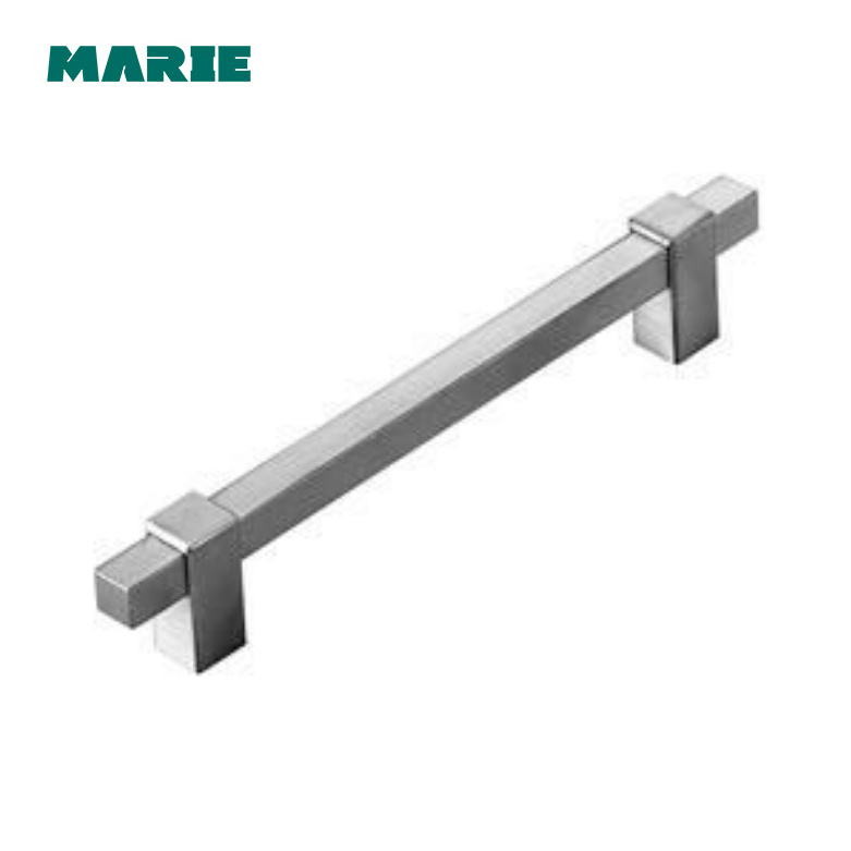 Furniture hardware stainless steel square tube pull handle