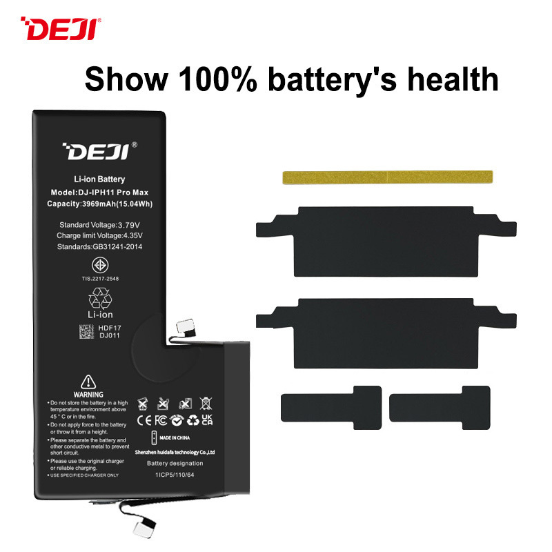 DEJI New Upgrade Popup Free Battery For iPhone Battery 100% Health Solve Repair Phone Battery For iPhone 11 Pro Max