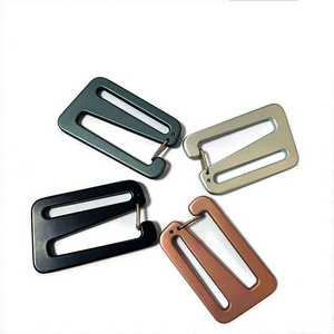 Bag Hardwares Handbag Hardware Strap Adjustable Spring G Hook Webbing Strap Buckle Aluminium G Hook Slider Buckle For Bags