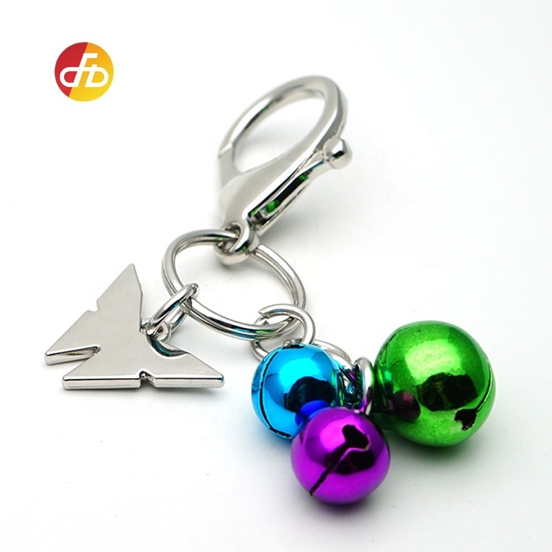 Christmas Gift High Quality Wholesale Butterfly With Small Bell Metal Keychains