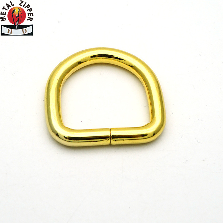 D Ring Gold Silver Small D-rings Manufacturer Metal Plated High Grade Gold Silver Gun or Customized D Rings Antique Copper 3/4