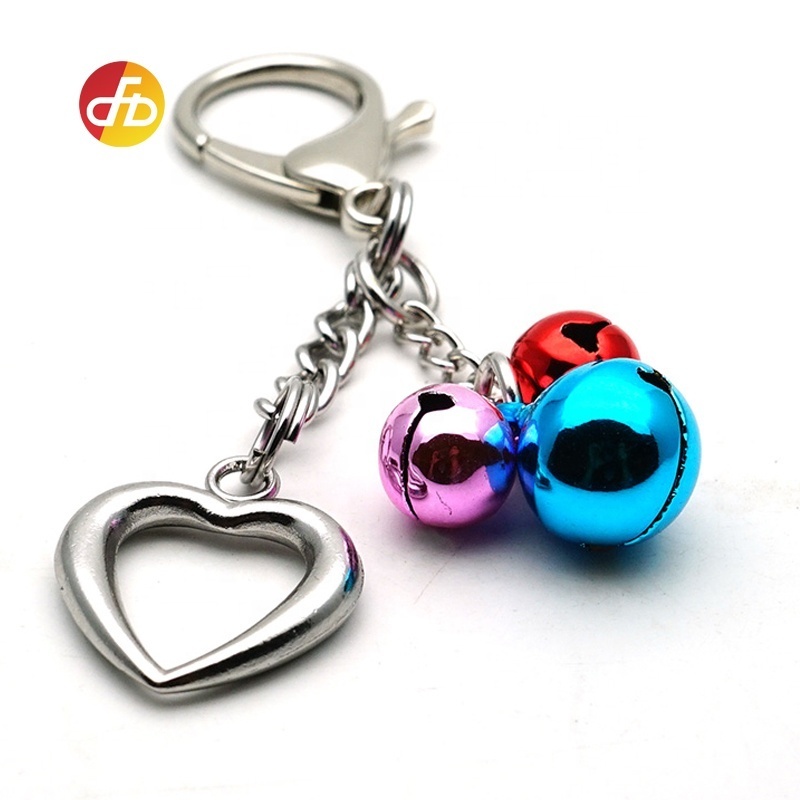 Christmas Gift High Quality Wholesale Butterfly With Small Bell Metal Keychains