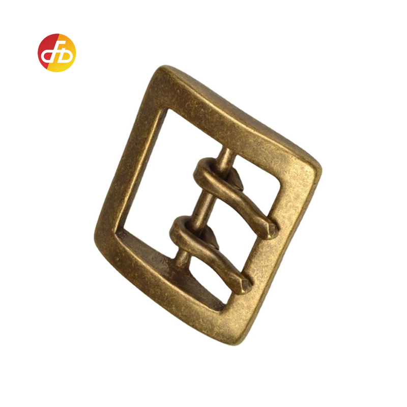 Wholesale Double Pin Belt Buckle 40mm Retro Old Brass Pin Buckle