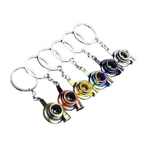 Wholesale Promotion Gift Keychains for Men Creative Spinning New Turbo Keychain Key chain Ring Metal 3d Car Turbo Key chain