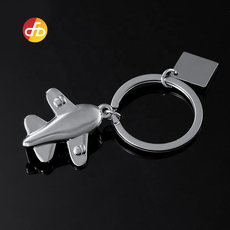 wholesale Alloy Exquisite Small Keychain Pendant Aircraft Airplane Vessel Model Key Ring For Gifts Make LOGO