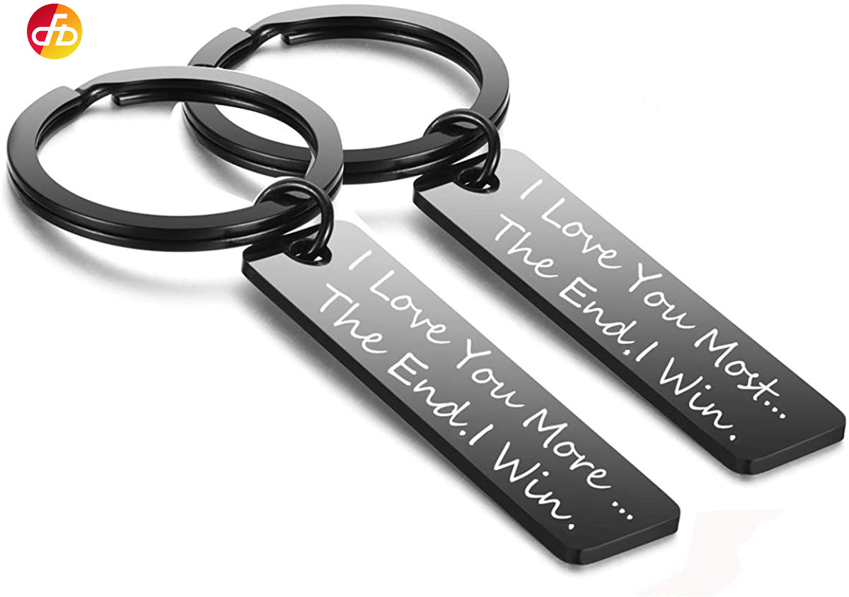 Couples Key chain Set I Love You More Most Key ring,Birthday Wedding Gifts Valentine Day Gifts for Girlfriend Boyfriend