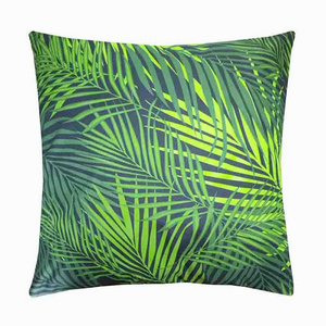 Garden Series Pillow Cushions with Dark Palms 45x45 cm for Patio Terrance Swing Chair Sofa Cushions with Weather-proof Treatment