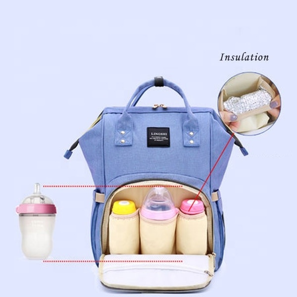 USB charging multi-function mummy backpack bag,diaper caddy organizer,baby backpack diaper