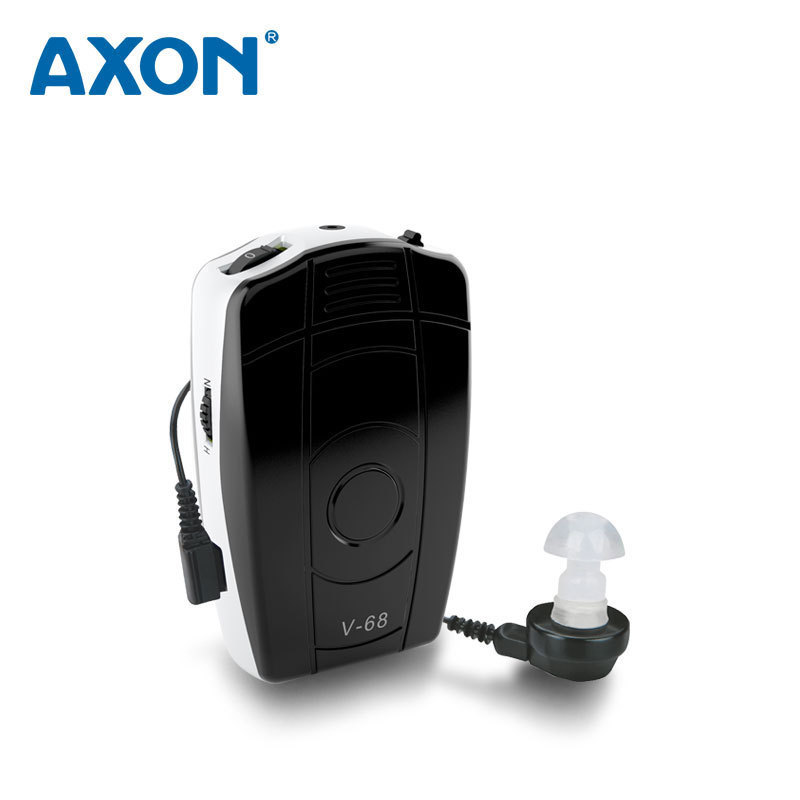 AXON Pocket Hearing Aid Audifonos best cheap hearing aid with batteries V-68