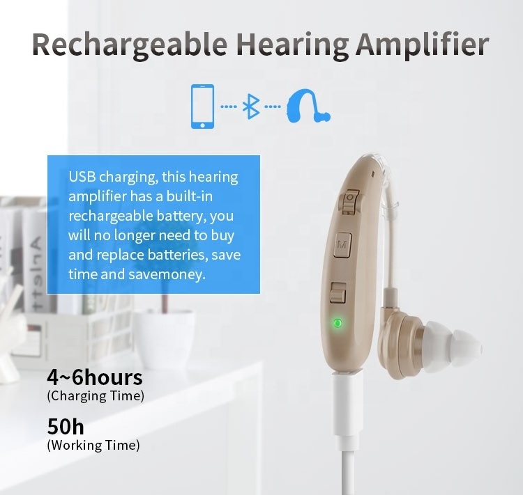 AXON Rechargeable ear hearing amplifier invisible hearing aid with color packing box  A-360