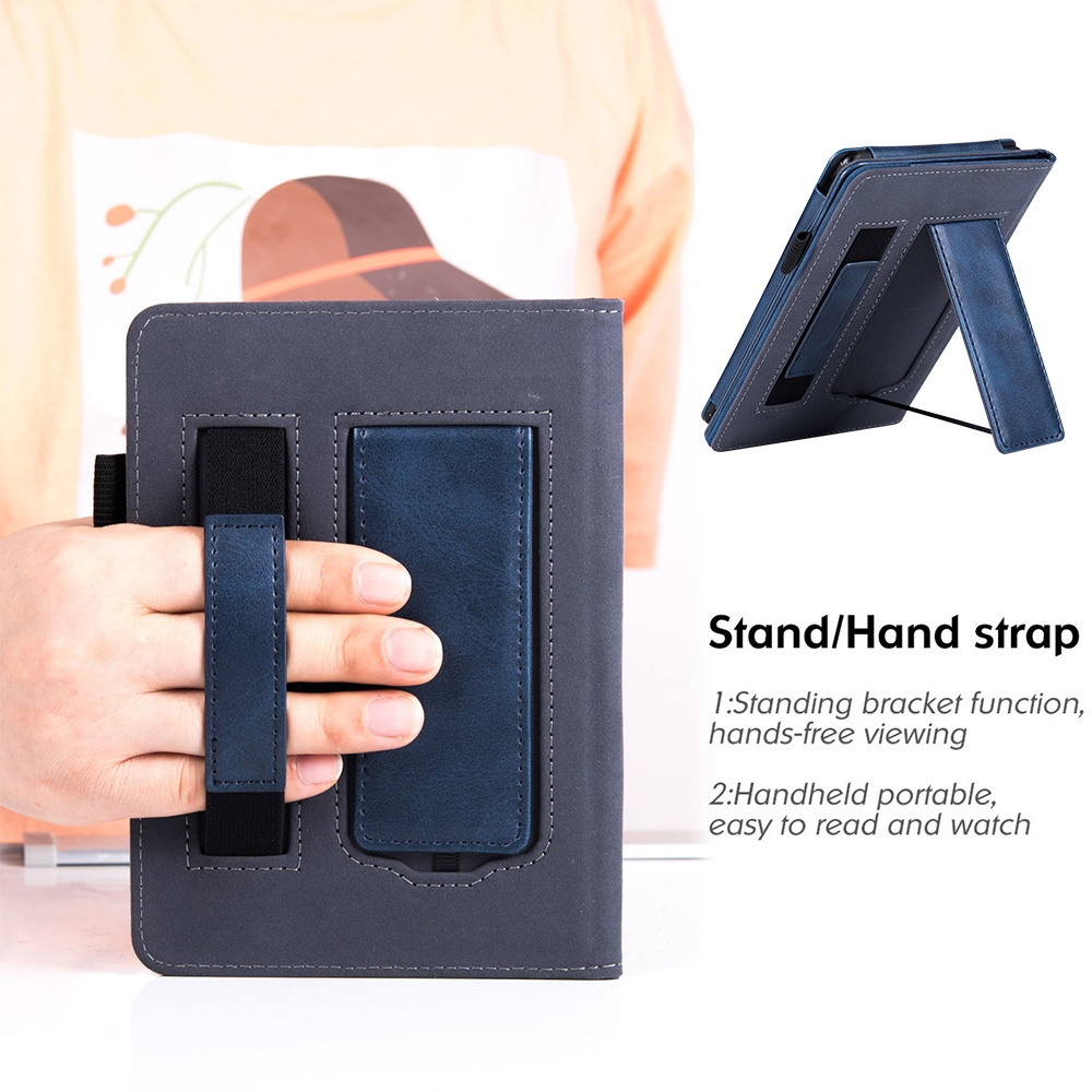 Luxury Stand case For All- New kindle paperwhite 5  Smart cover for kindle paperwhite signature edition 2021 with hand strap