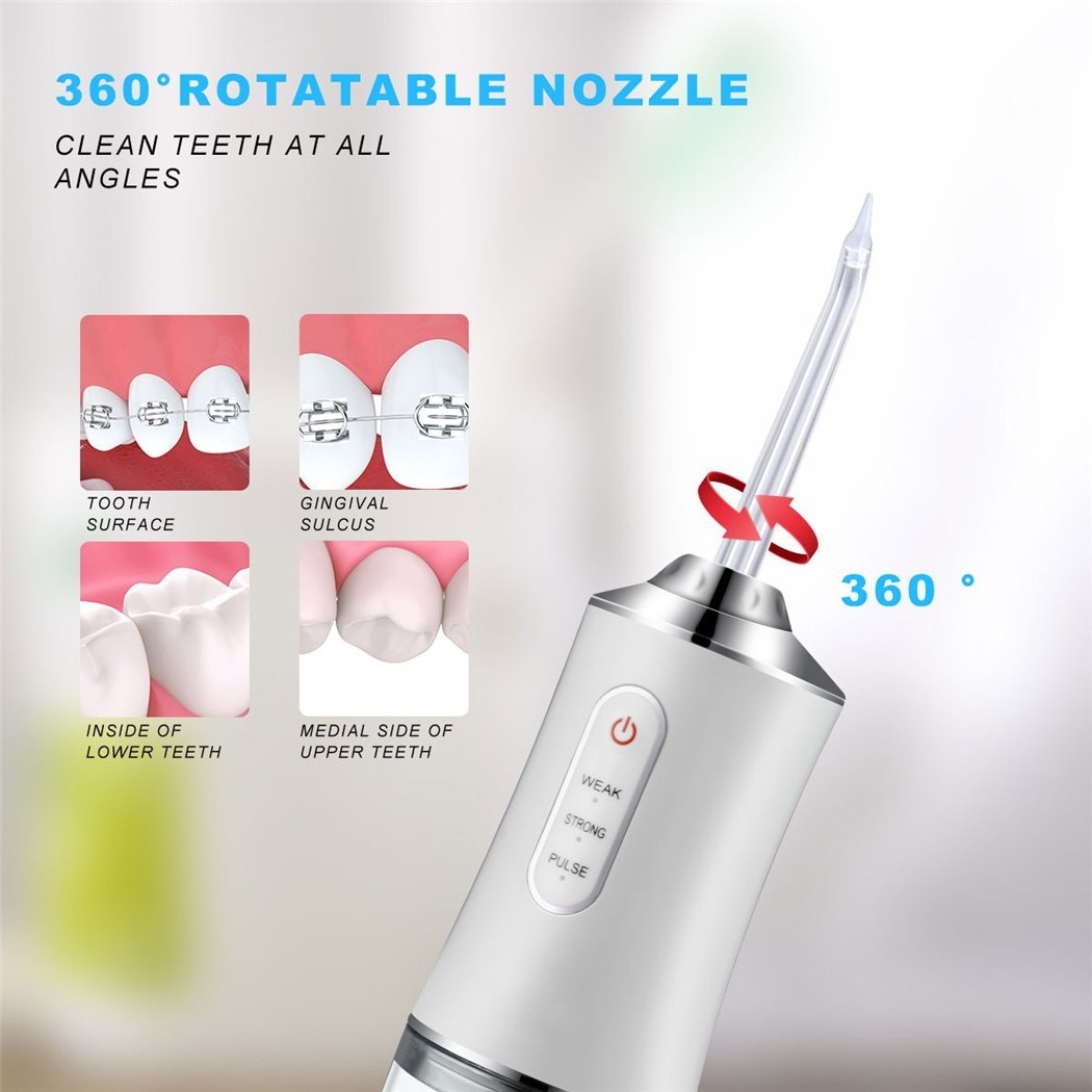 Portable Oral Irrigator Dental Water Jet Professional Electric Teeth Cleaning Tools 3 Mode Rechargeable Teeth Whitening