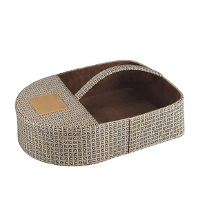 Hotel Dedicated Handmade PU Shoes box Storage Leather Baskets