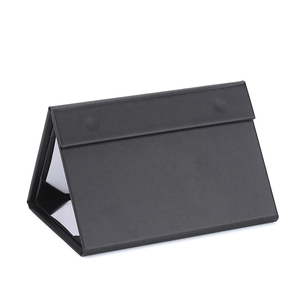 Double-Sided 3-Side Triple-View Triangle Leather Menu Cover Folder Holder Board Tent for Bar Restaurant Cafe