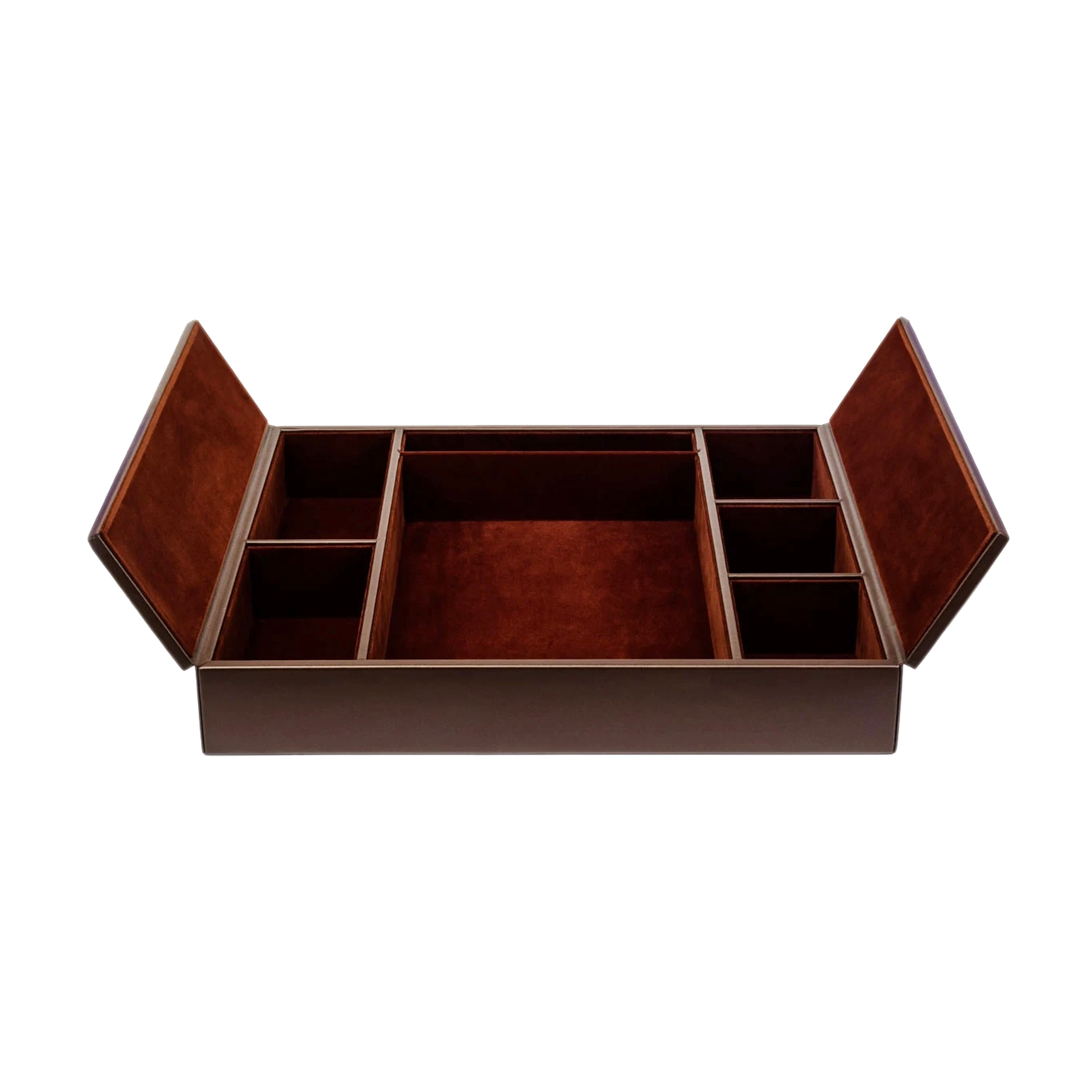 Leather Home Desktop Stationery Office Supplies Accessories Desk Organizer Storage Boxes Organizations