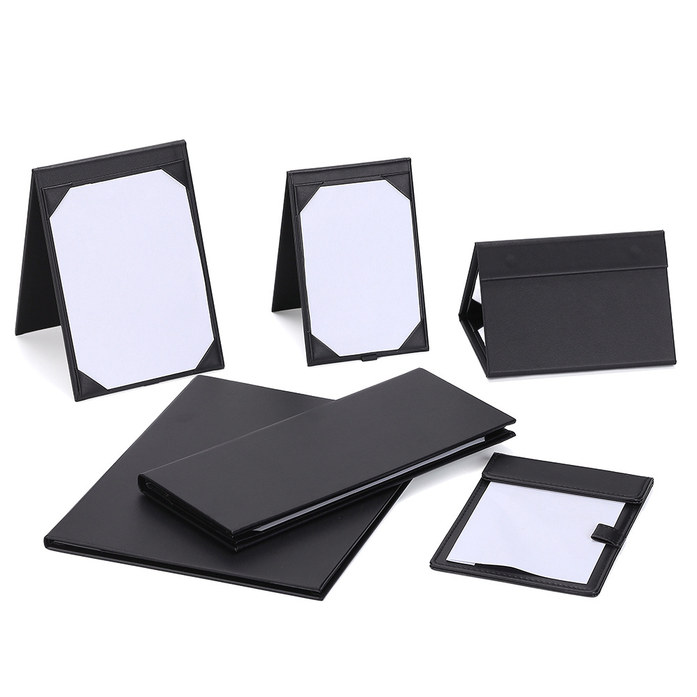 Rts 4x6inches Double-Sided Restaurant Cafe Table Leather Tent Menu Cover Folder Holder Board