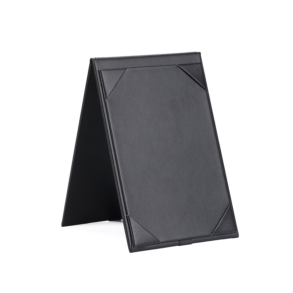 Rts 4x6inches Double-Sided Restaurant Cafe Table Leather Tent Menu Cover Folder Holder Board