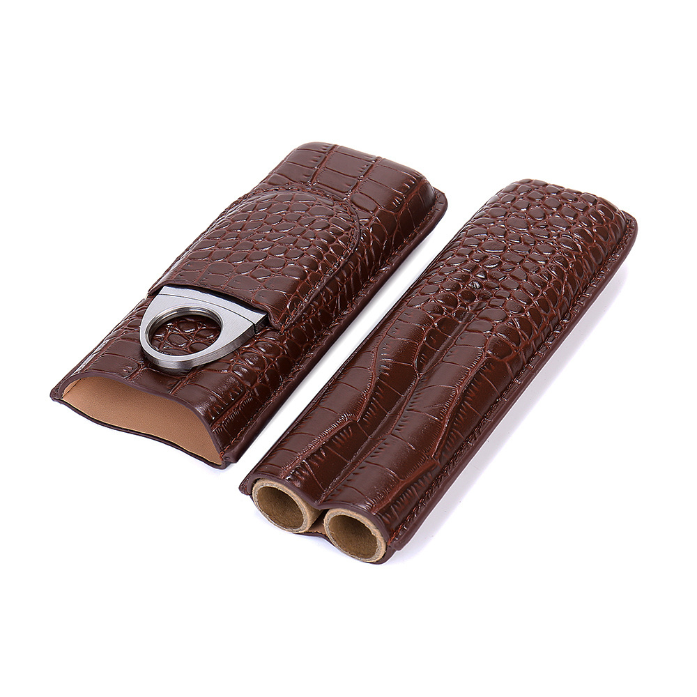 Lighters Smoking Accessories Cigarette Cigarreras Pouch Bag Cigar Case Travel Leather Cigar Travel Humidor Holder Case